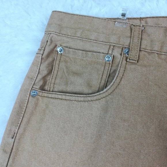 Member's Property‎ Mens Jeans Straight Leg Tan Denim Relaxed Fit High Rise 44x32 - Picture 5 of 13